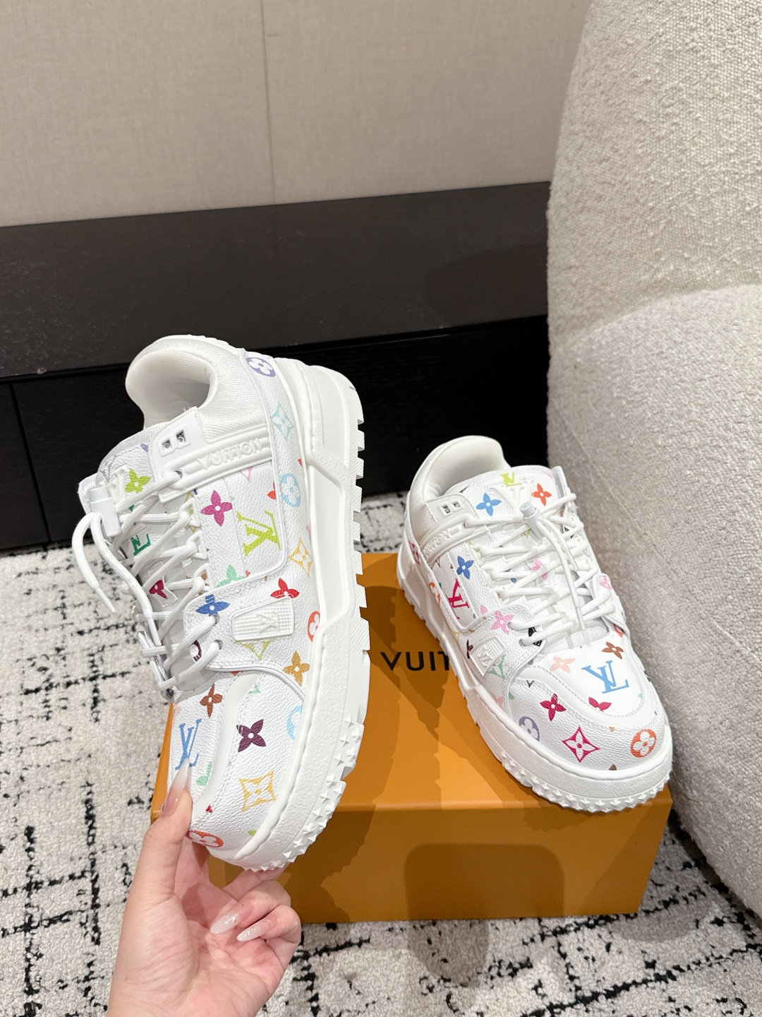 Louis Vuitton Male Sneakers Breathable M-l-s