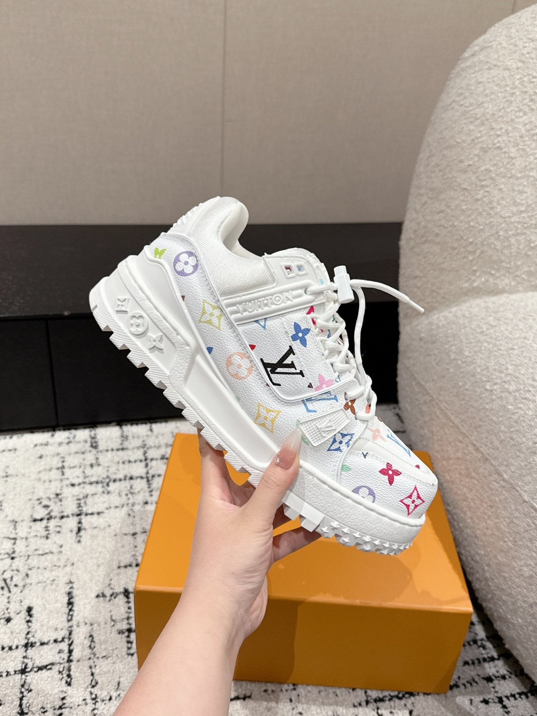 Louis Vuitton Male Sneakers Breathable M-l-s