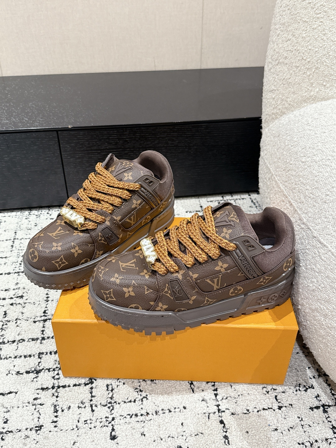 Louis Vuitton Male Sneakers Breathable M-l-s