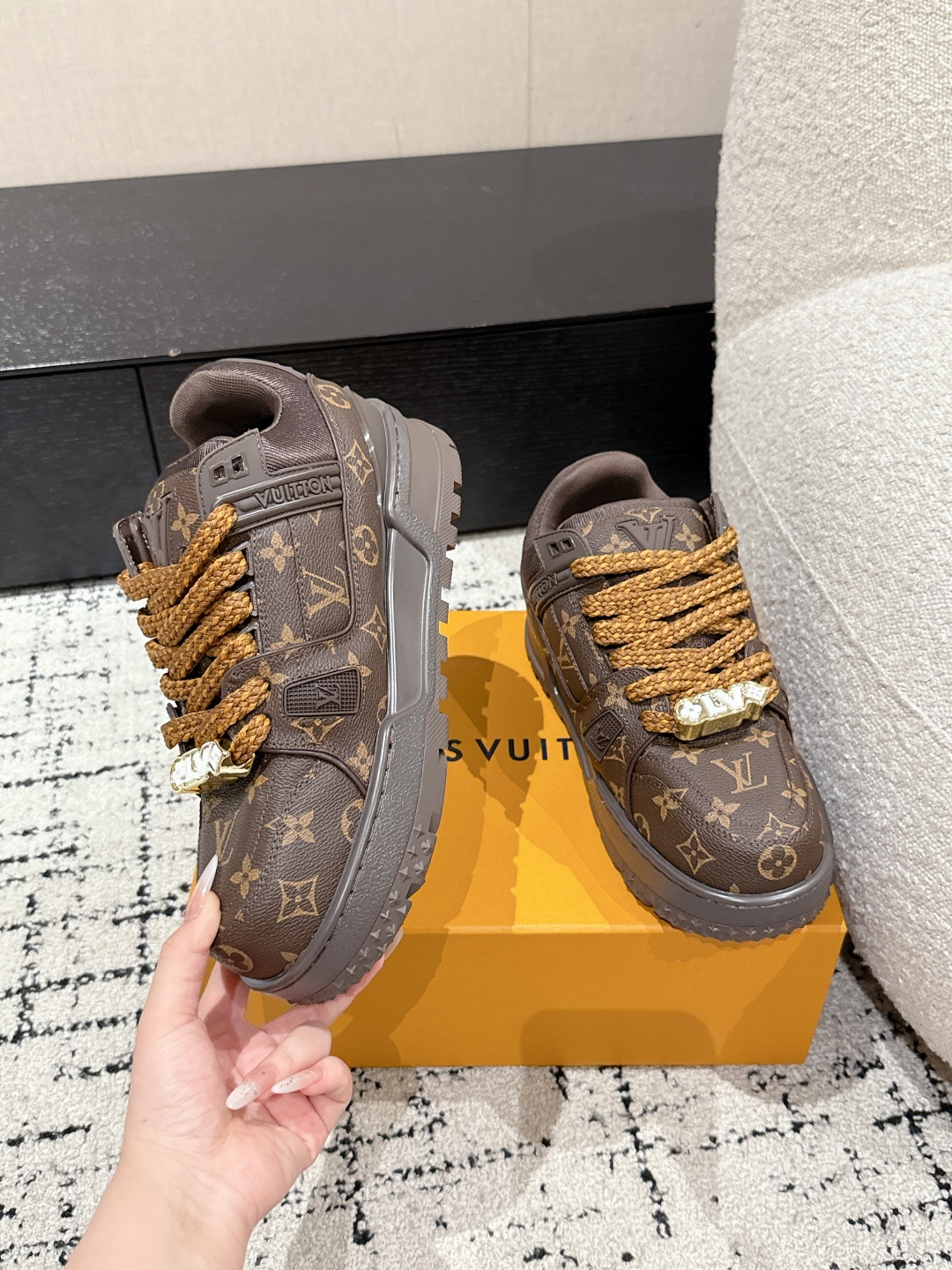Louis Vuitton Male Sneakers Breathable M-l-s