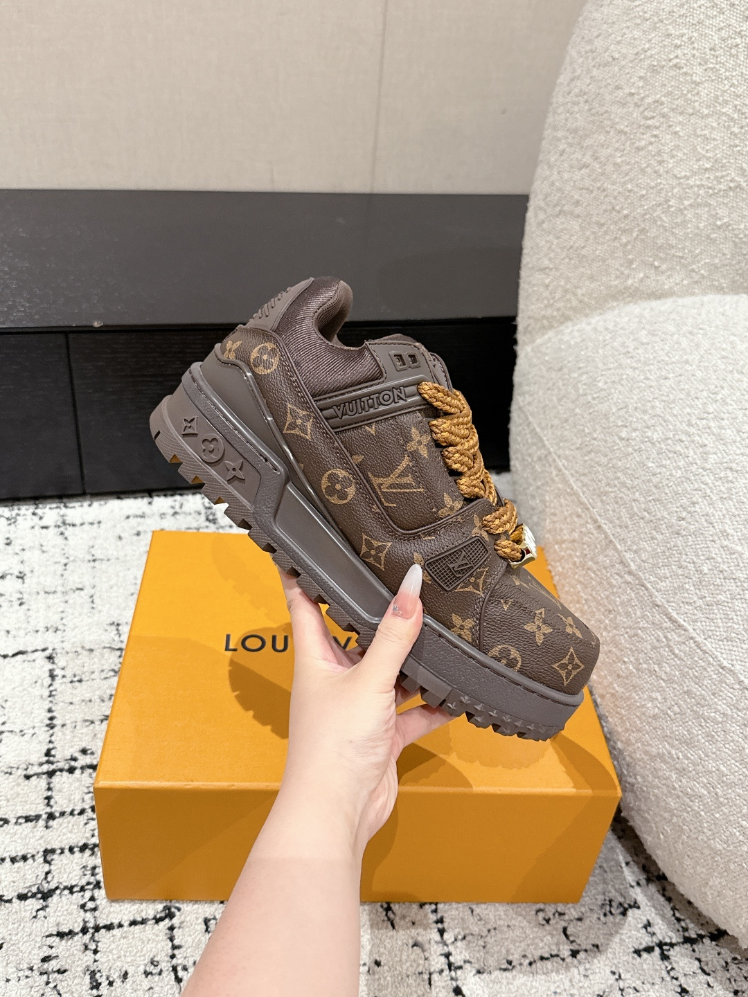 Louis Vuitton Male Sneakers Breathable M-l-s