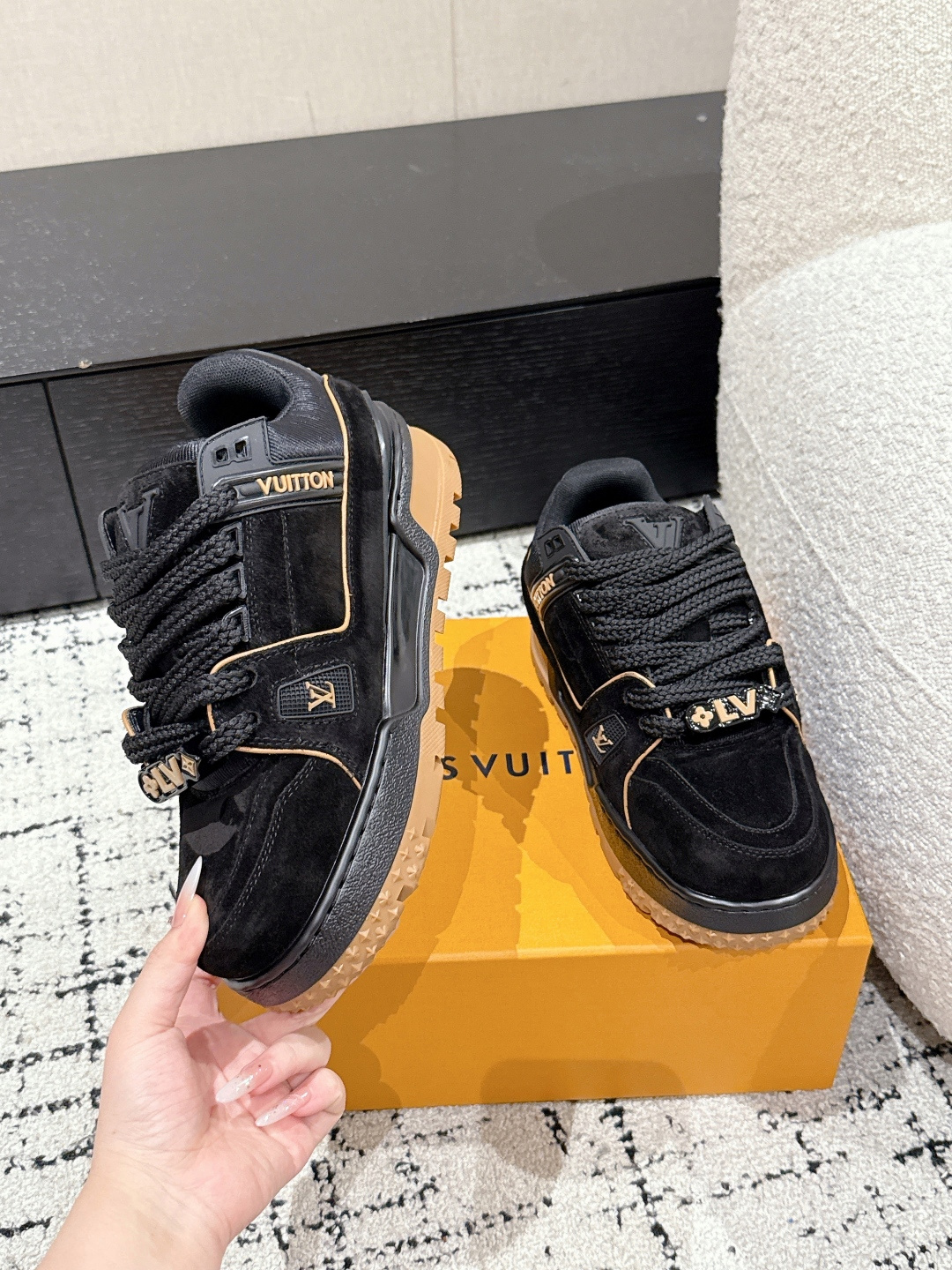 Louis Vuitton Male Sneakers Breathable M-l-s
