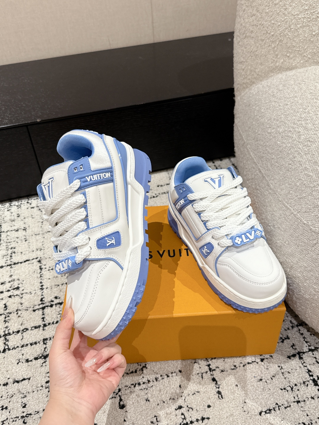 Louis Vuitton Male Sneakers Breathable M-l-s