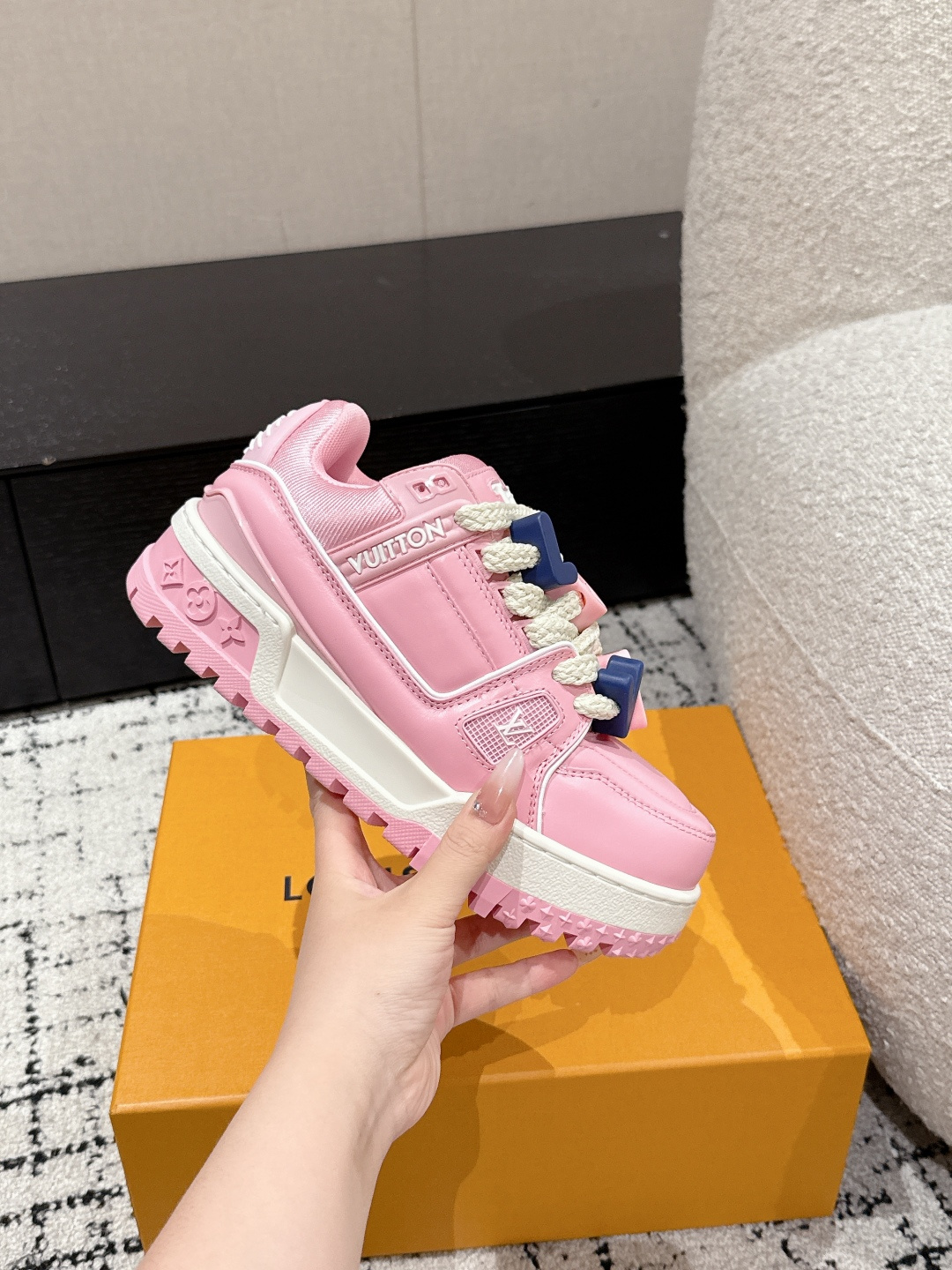 Louis Vuitton Male Sneakers Breathable M-l-s