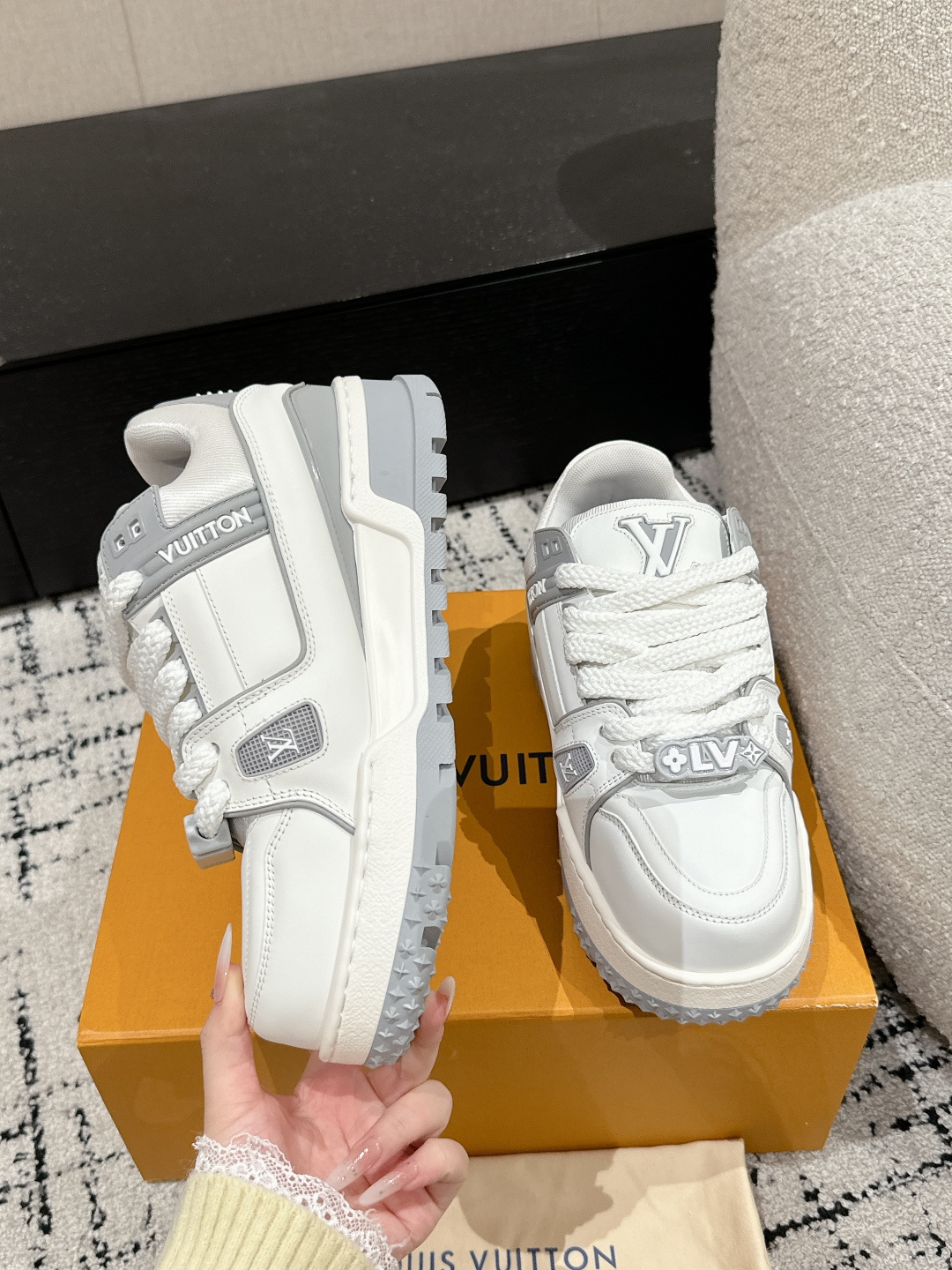 Louis Vuitton Male Sneakers Breathable M-l-s