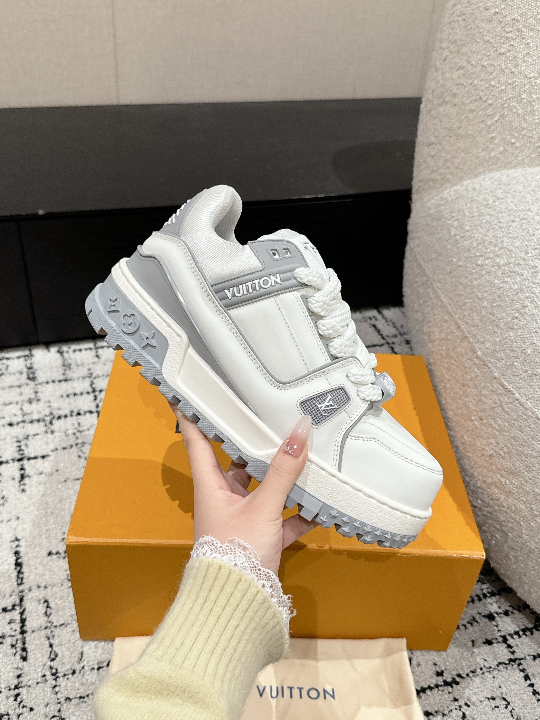 Louis Vuitton Male Sneakers Breathable M-l-s