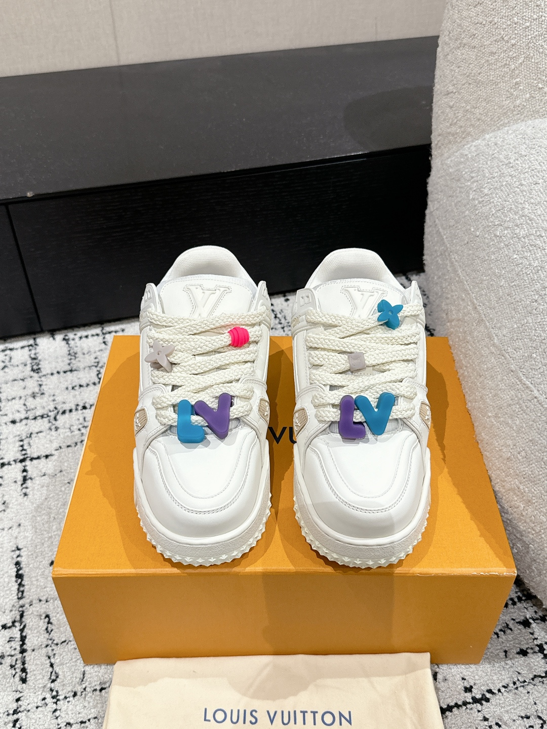 Louis Vuitton Male Sneakers Breathable M-l-s