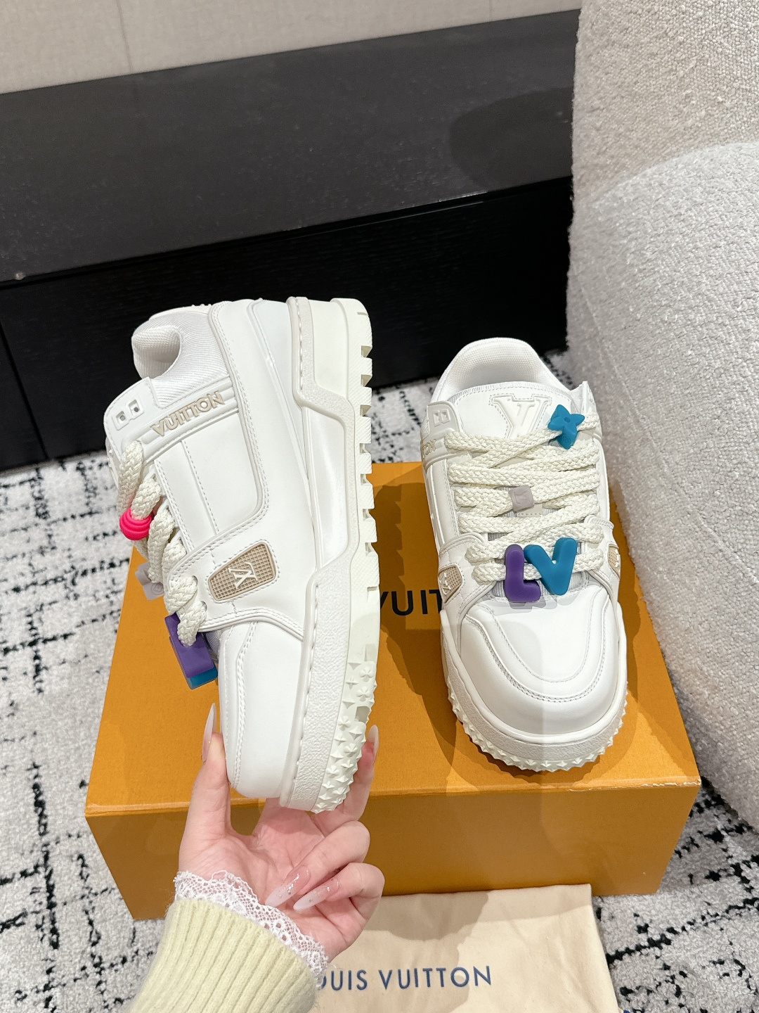 Louis Vuitton Male Sneakers Breathable M-l-s