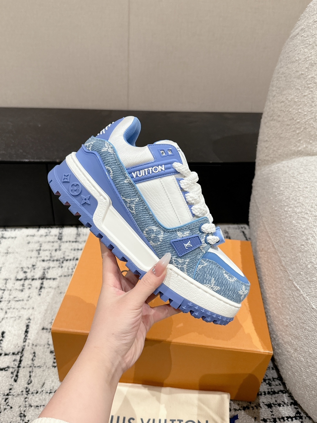 Louis Vuitton Male Sneakers Breathable M-l-s