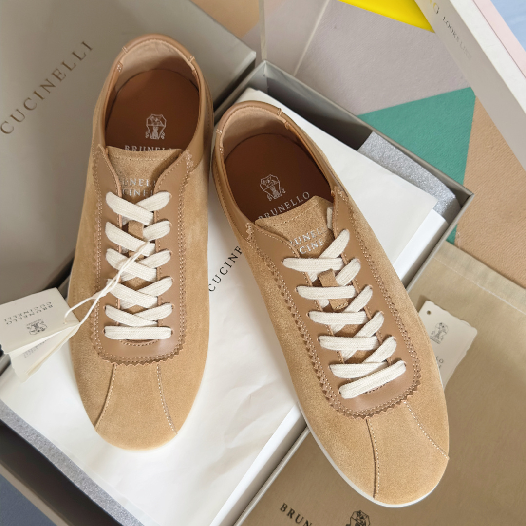 Brunello Cucinelie Male Leather Shoes Real Leather M-l-s