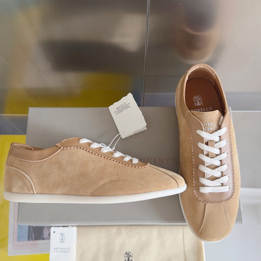 Brunello Cucinelie Male Leather Shoes Real Leather M-l-s