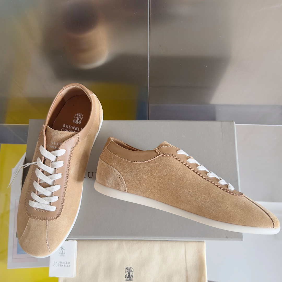 Brunello Cucinelie Male Leather Shoes Real Leather M-l-s