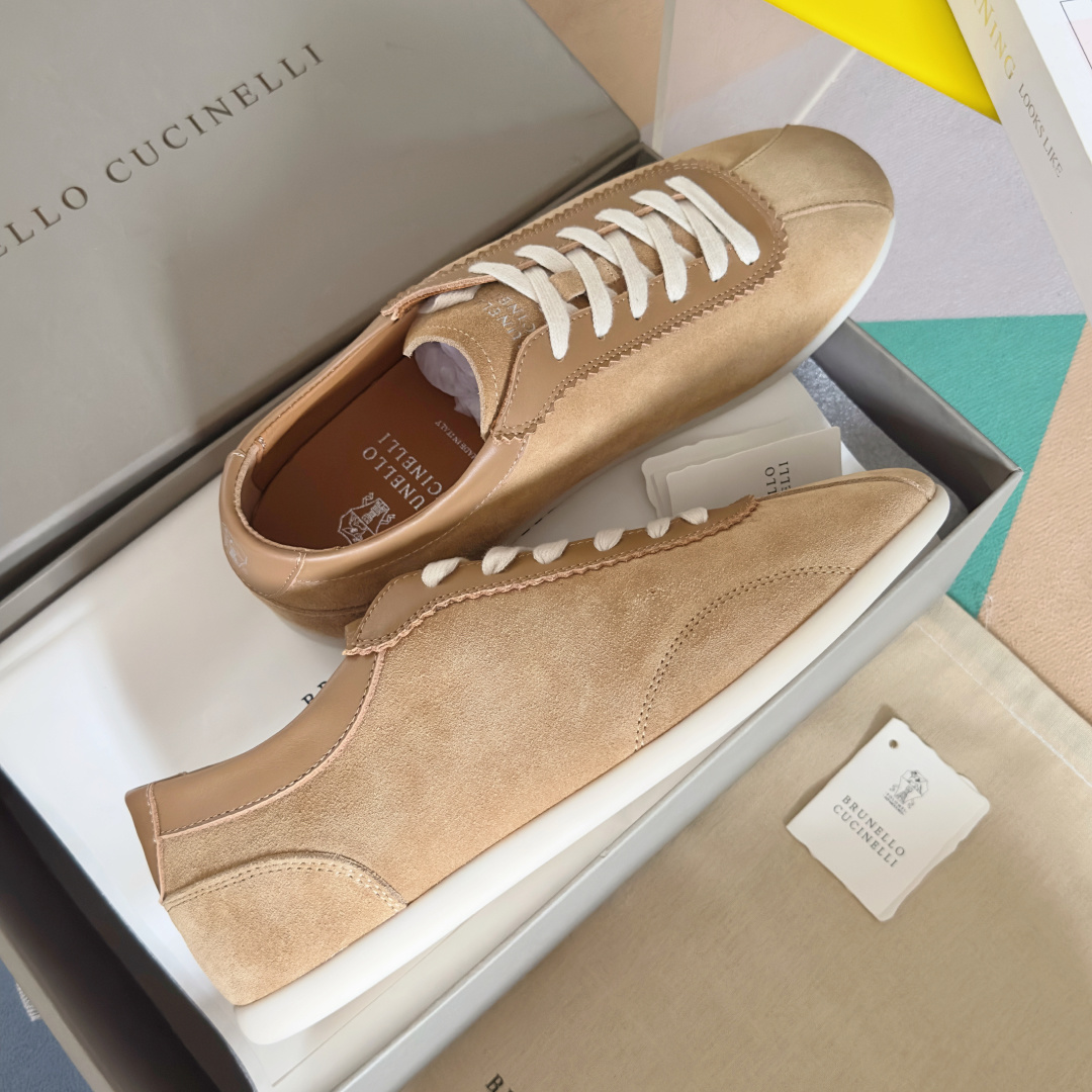 Brunello Cucinelie Male Leather Shoes Real Leather M-l-s