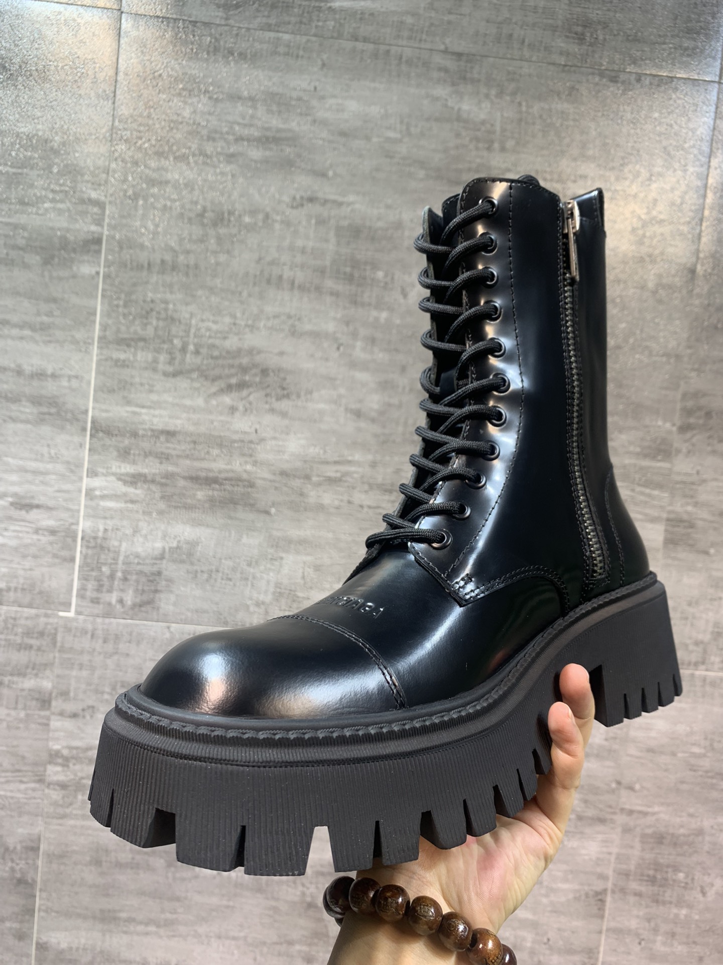 Balenciaga Dr. Martens Male Boots Cow Leather Black M-l