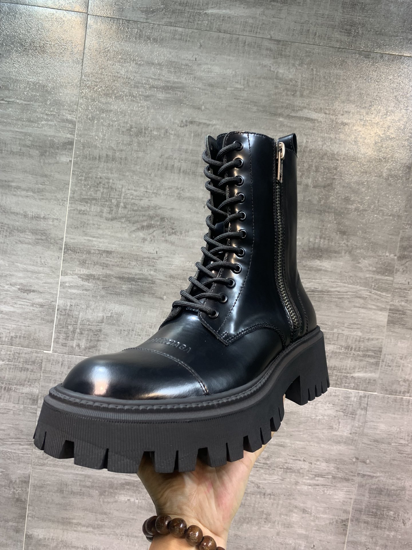 Balenciaga Dr. Martens Male Boots Cow Leather Black M-l