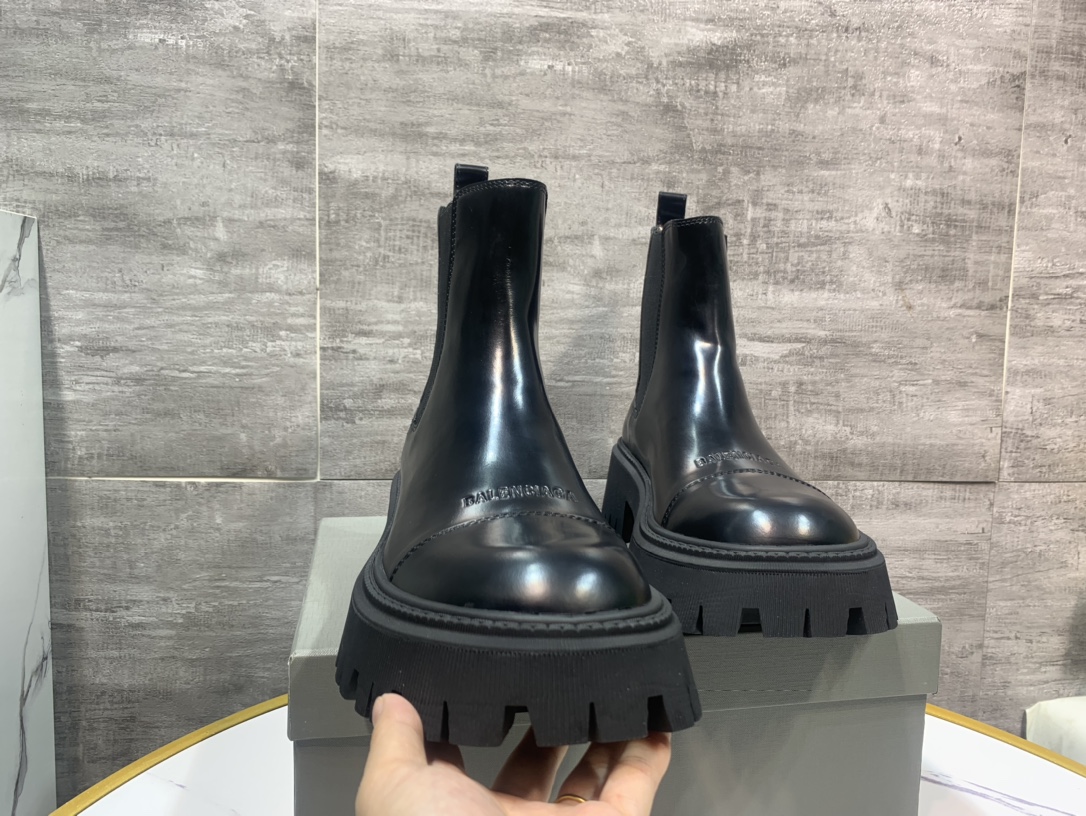 Balenciaga Dr. Martens Male Boots Cow Leather Black M-l