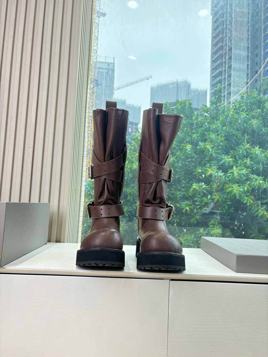 Balenciaga Female Boots Real Leather M-l