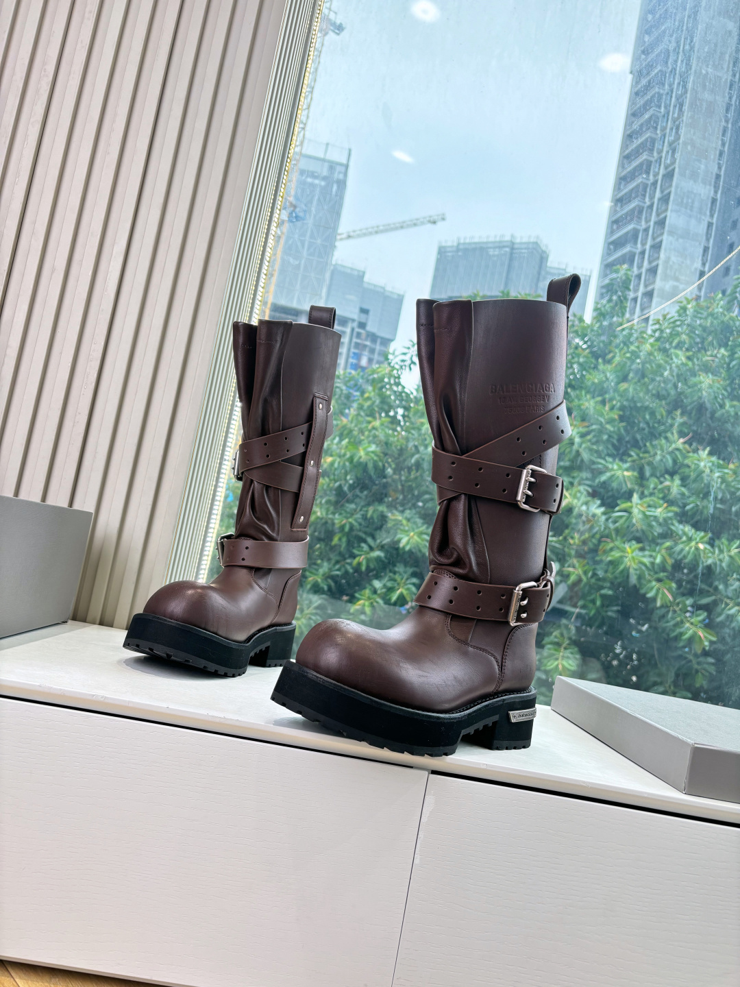 Balenciaga Female Boots Real Leather M-l