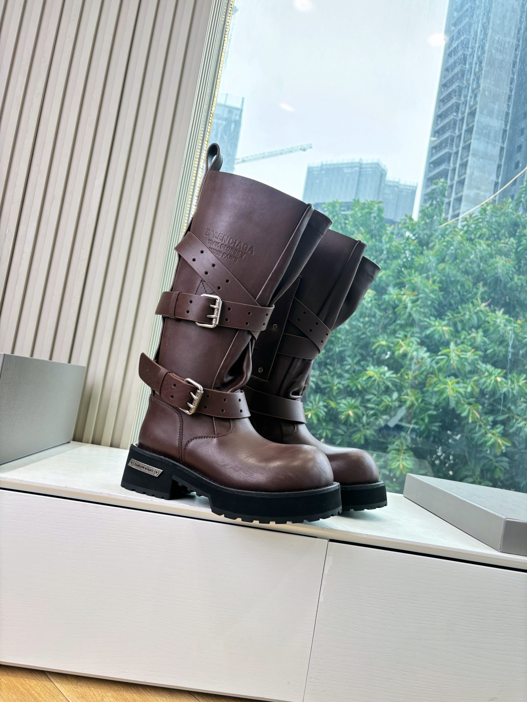 Balenciaga Female Boots Real Leather M-l