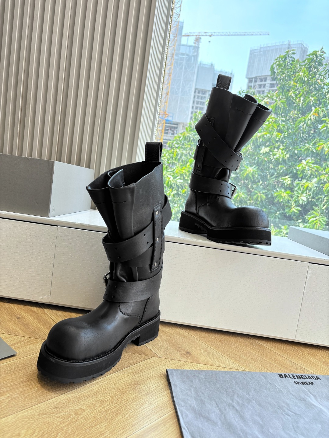 Balenciaga Male Boots Real Leather M-l