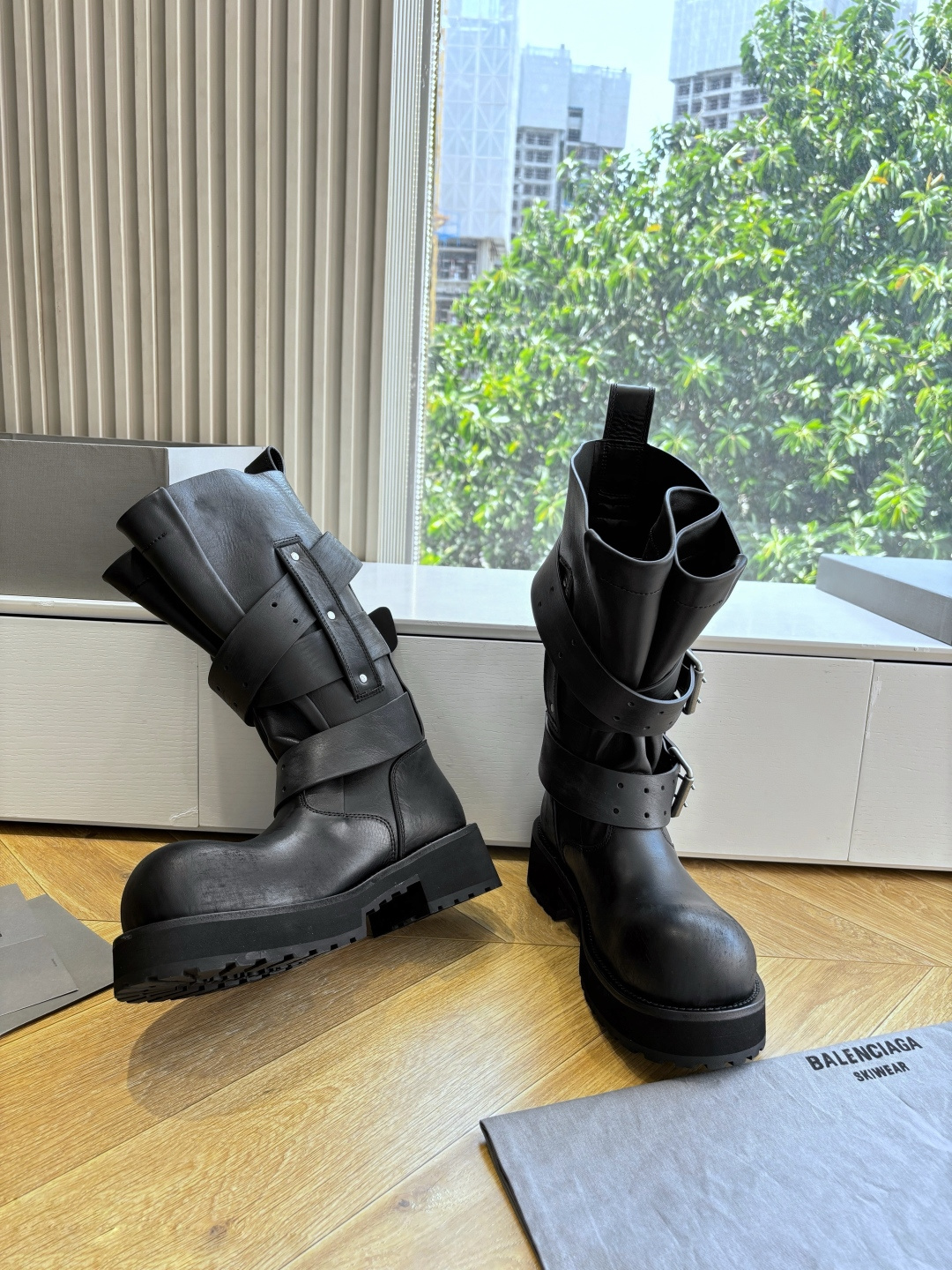 Balenciaga Male Boots Real Leather M-l