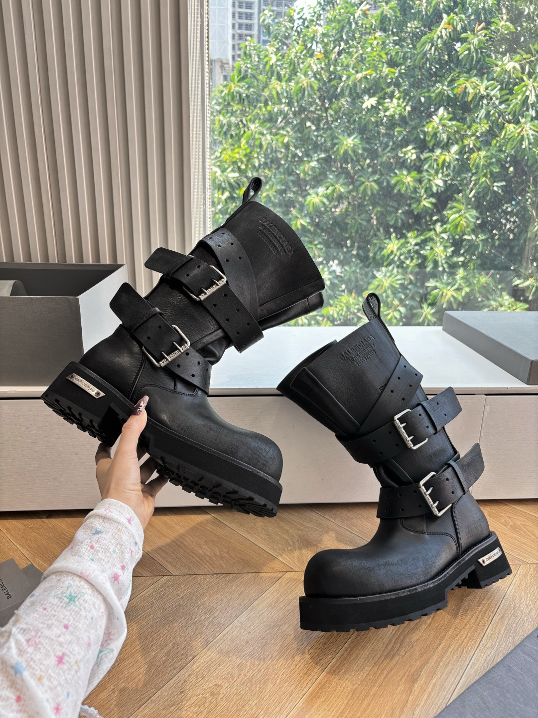 Balenciaga Male Boots Real Leather M-l