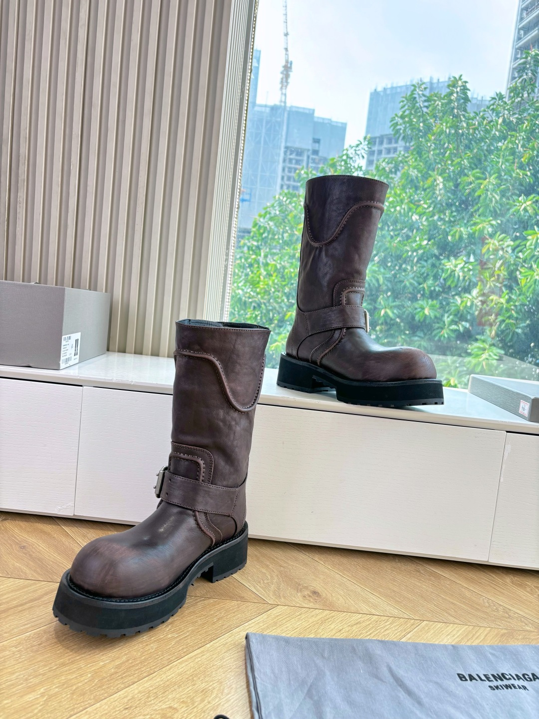Balenciaga Male Boots Real Leather M-l