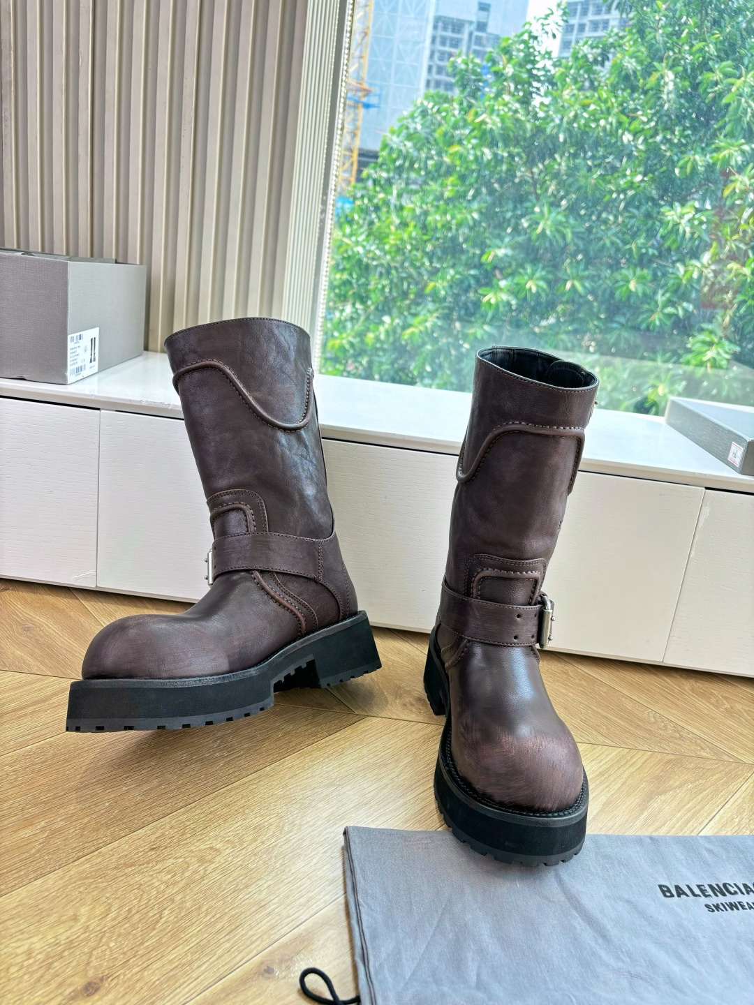 Balenciaga Male Boots Real Leather M-l