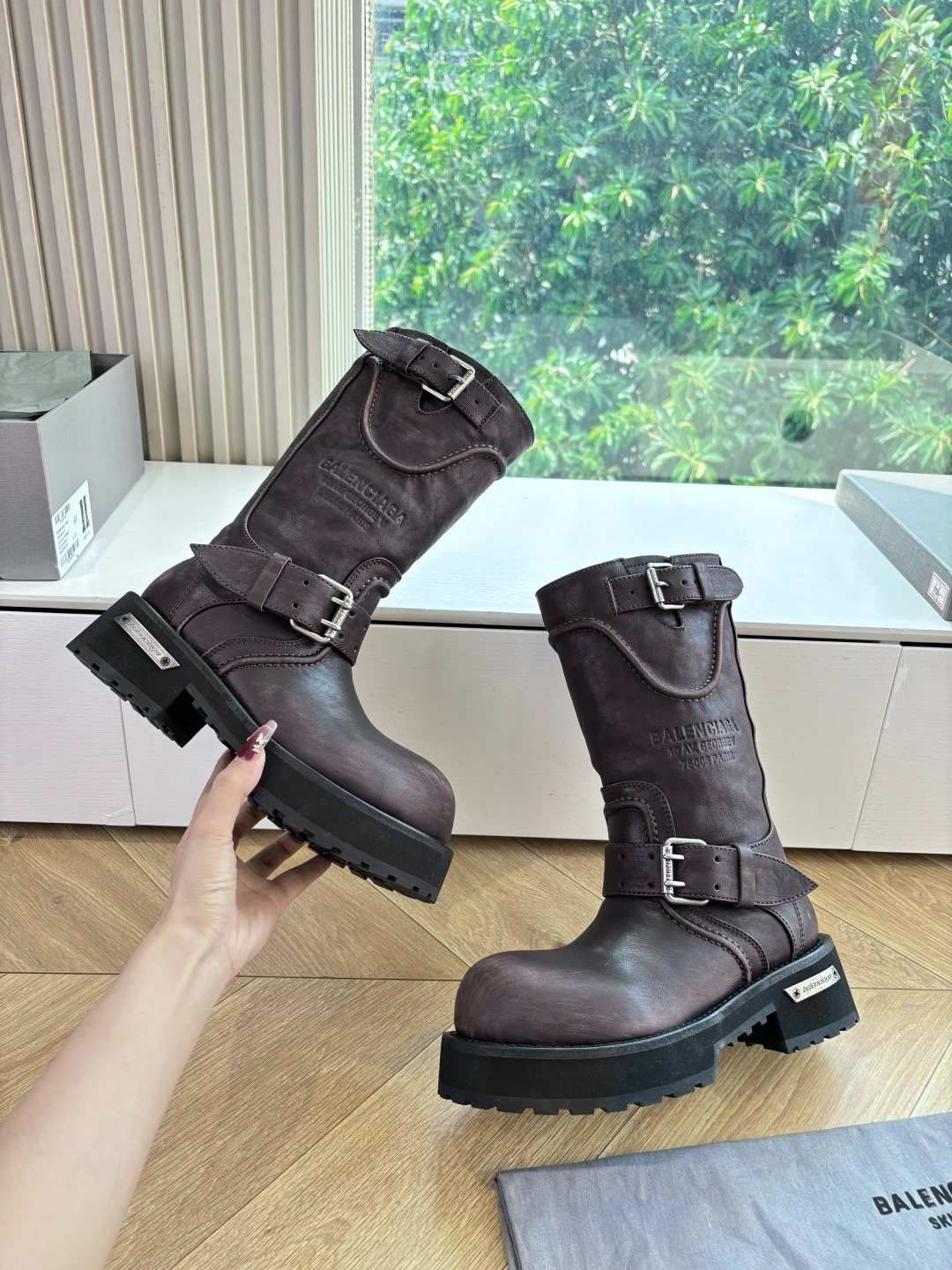 Balenciaga Male Boots Real Leather M-l
