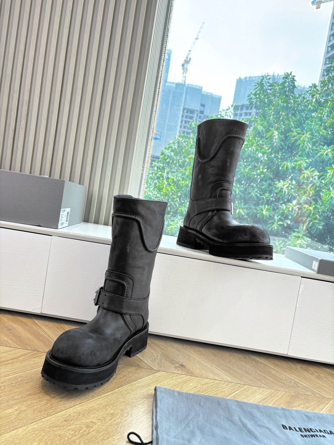 Balenciaga Male Boots Real Leather M-l