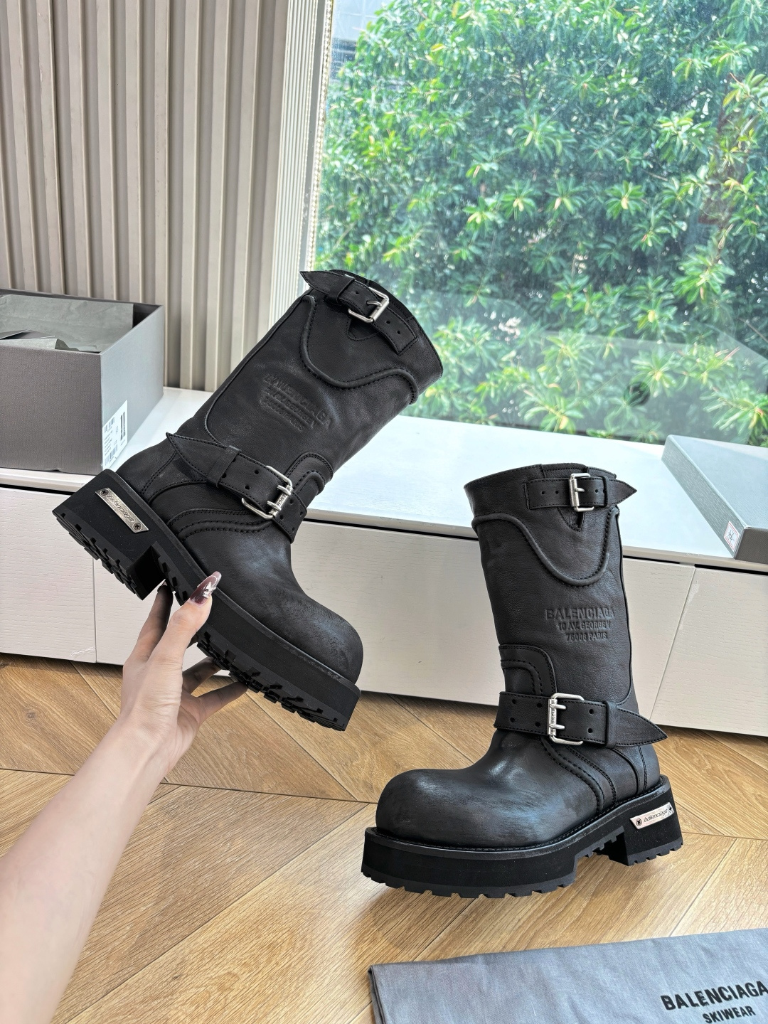 Balenciaga Male Boots Real Leather M-l