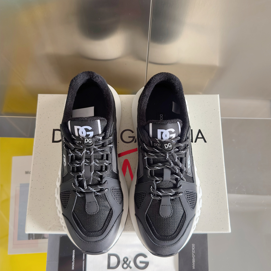 Dolce Gabbana Male Running Shoes Black Breathable M-l-s