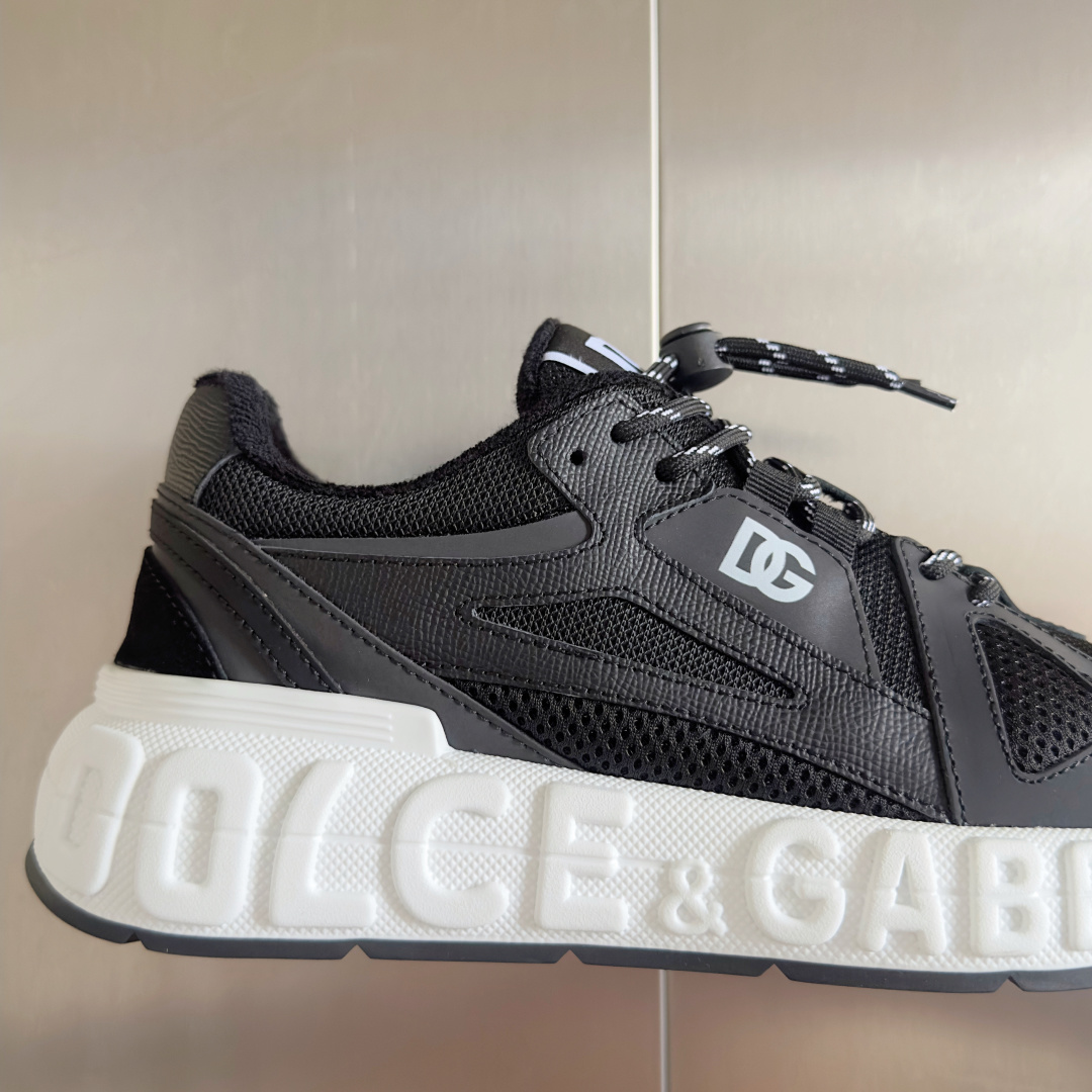 Dolce Gabbana Male Running Shoes Black Breathable M-l-s
