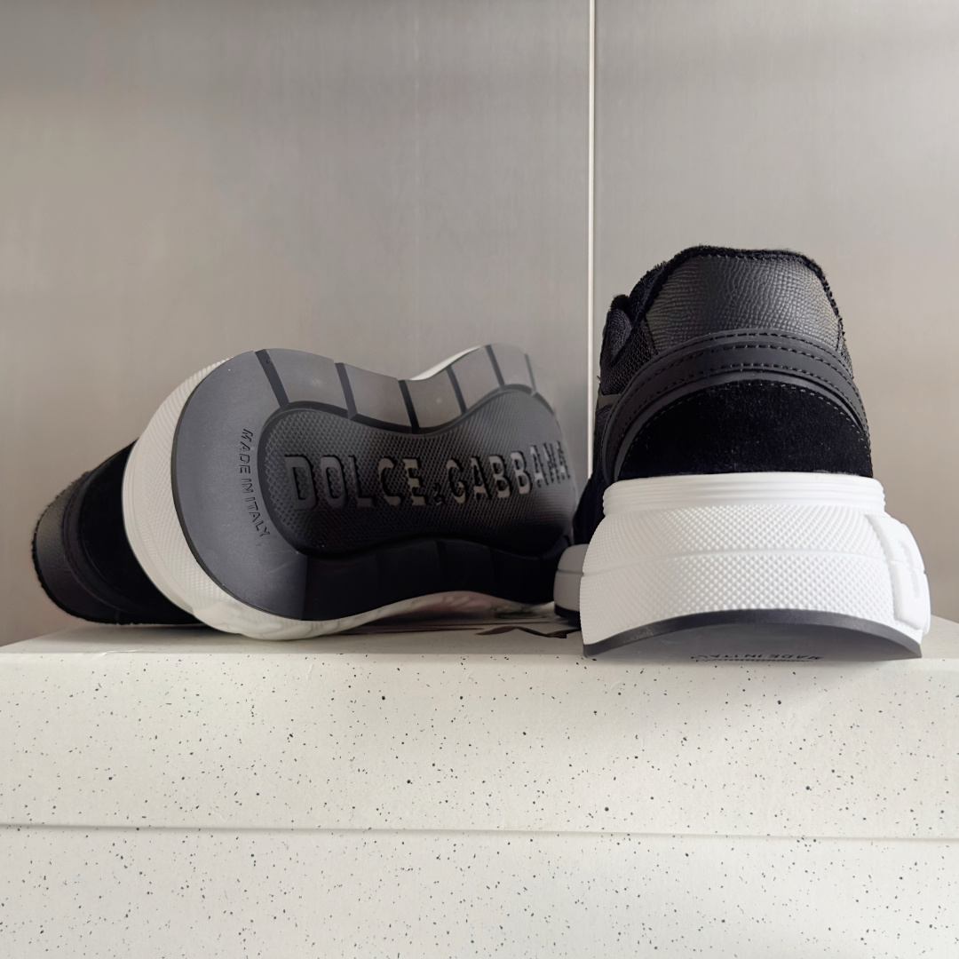 Dolce Gabbana Male Running Shoes Black Breathable M-l-s