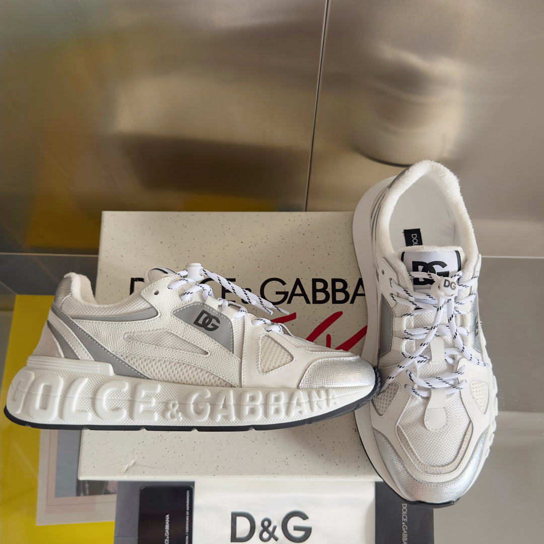 Dolce Gabbana Male Running Shoes Black Breathable M-l-s