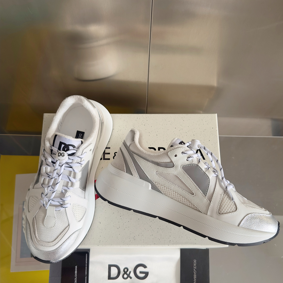 Dolce Gabbana Male Running Shoes Black Breathable M-l-s