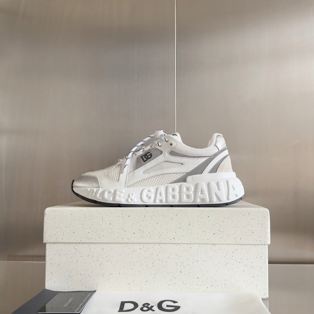 Dolce Gabbana Male Running Shoes Black Breathable M-l-s