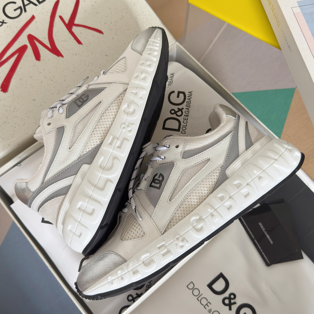 Dolce Gabbana Male Running Shoes Black Breathable M-l-s