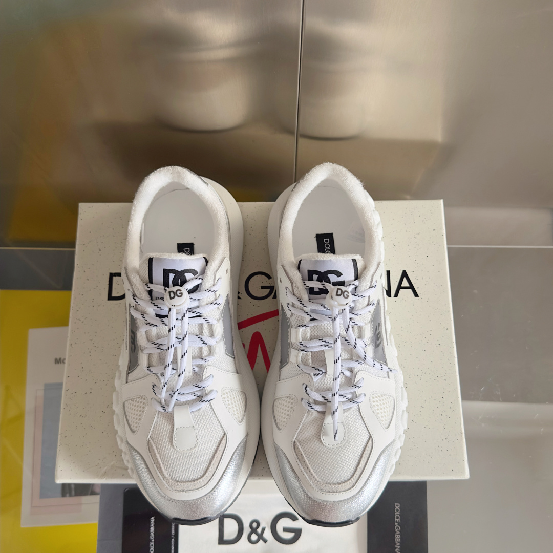 Dolce Gabbana Male Running Shoes Black Breathable M-l-s