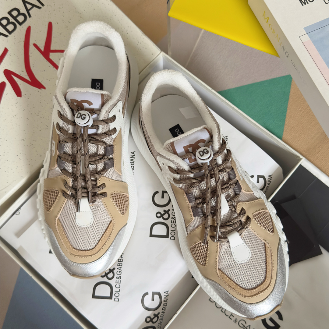 Dolce Gabbana Male Running Shoes Black Breathable M-l-s