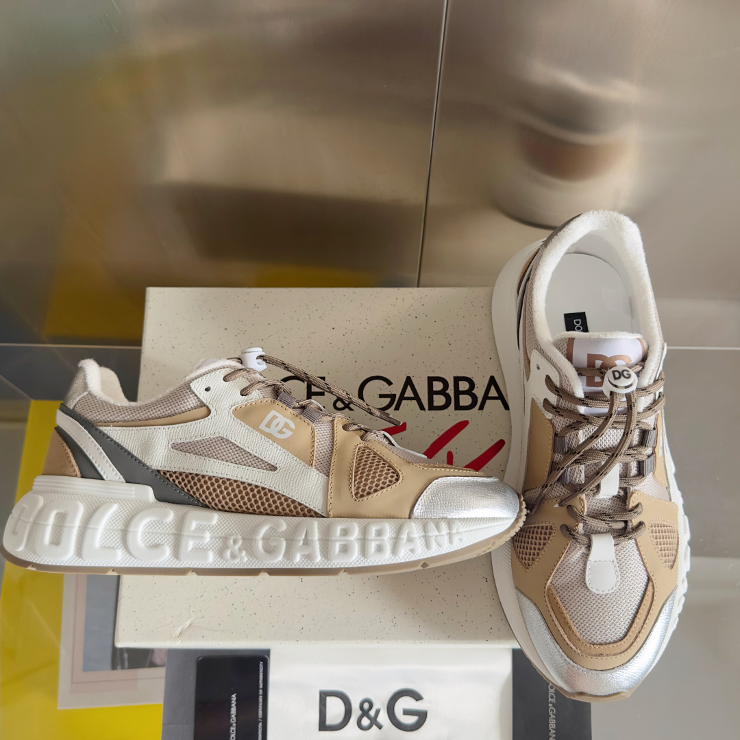 Dolce Gabbana Male Running Shoes Black Breathable M-l-s