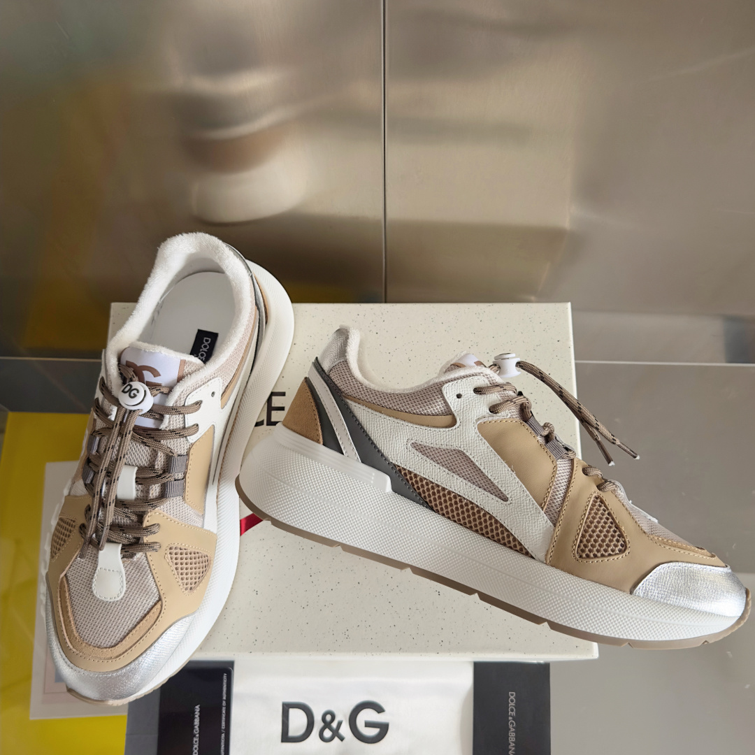 Dolce Gabbana Male Running Shoes Black Breathable M-l-s