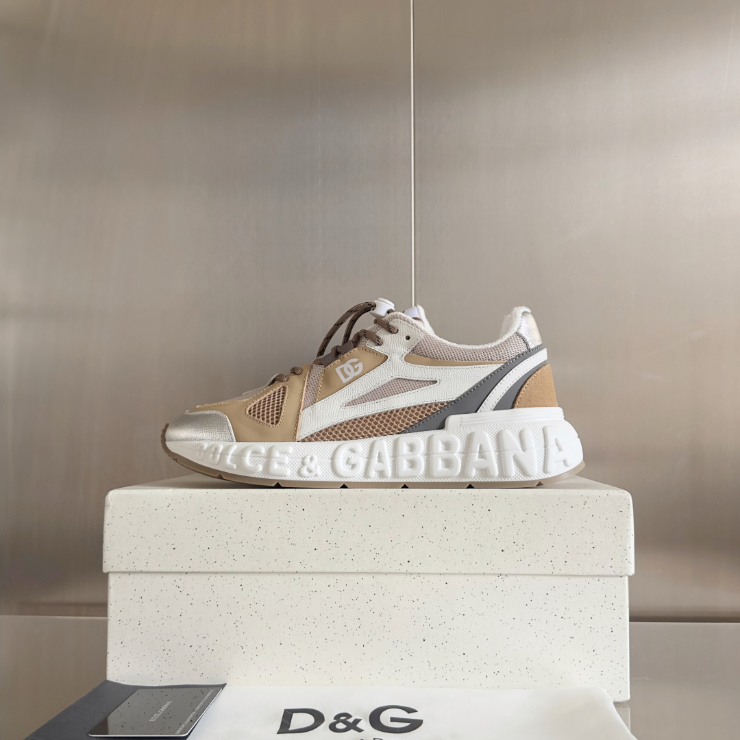 Dolce Gabbana Male Running Shoes Black Breathable M-l-s