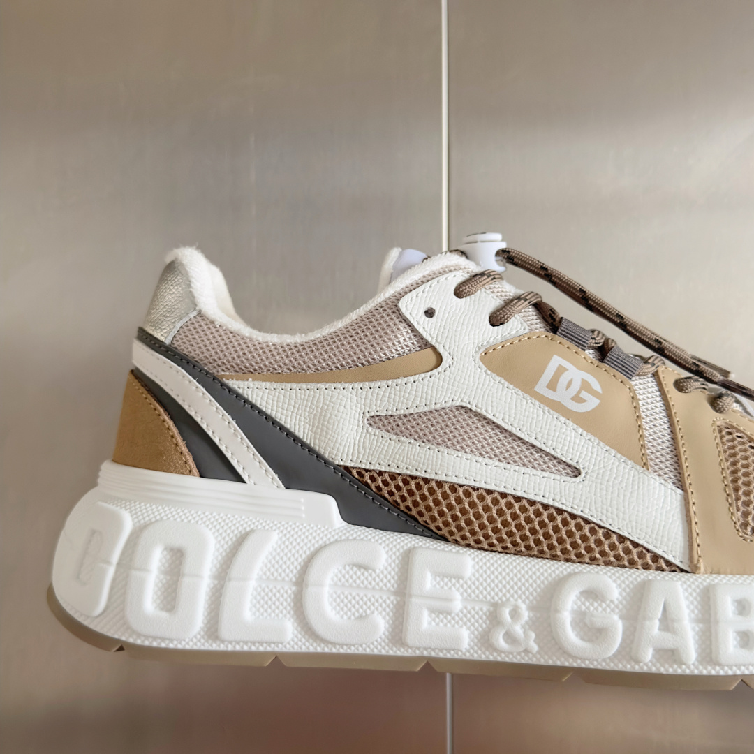 Dolce Gabbana Male Running Shoes Black Breathable M-l-s