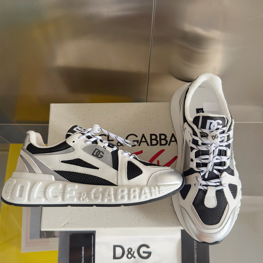 Dolce Gabbana Male Running Shoes Black Breathable M-l-s