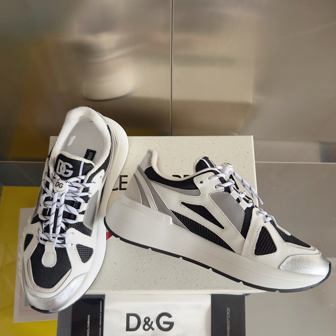 Dolce Gabbana Male Running Shoes Black Breathable M-l-s