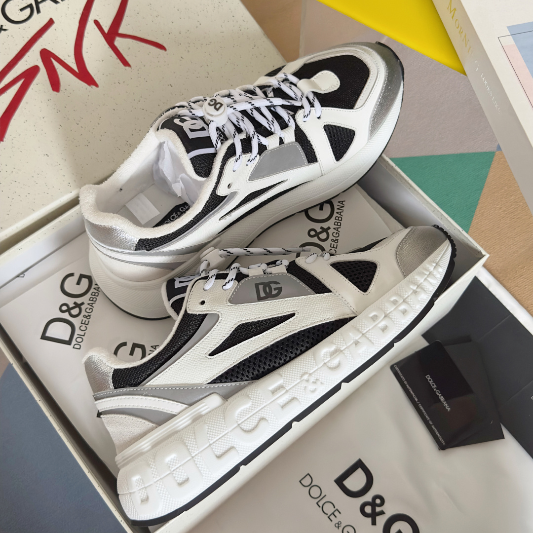 Dolce Gabbana Male Running Shoes Black Breathable M-l-s