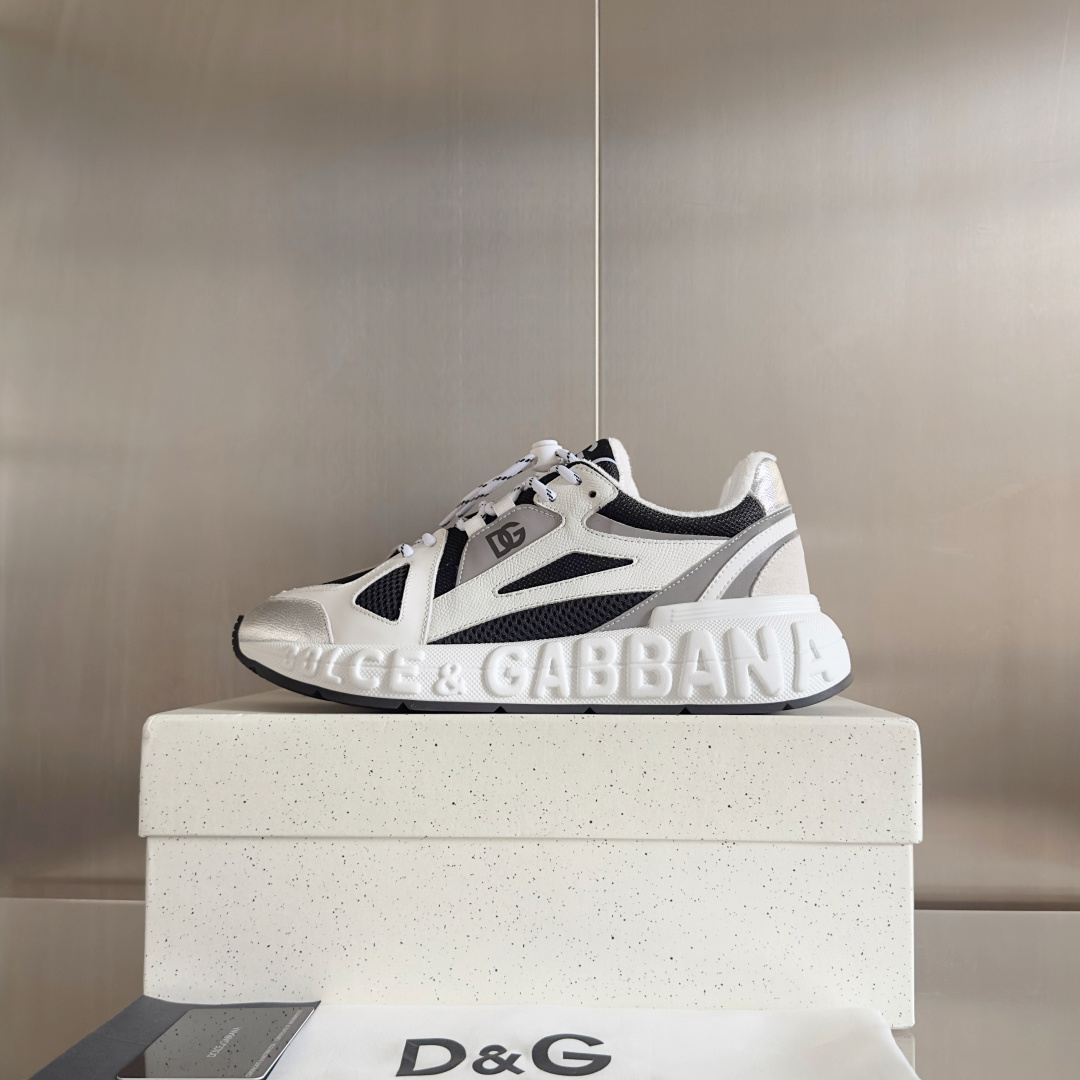 Dolce Gabbana Male Running Shoes Black Breathable M-l-s