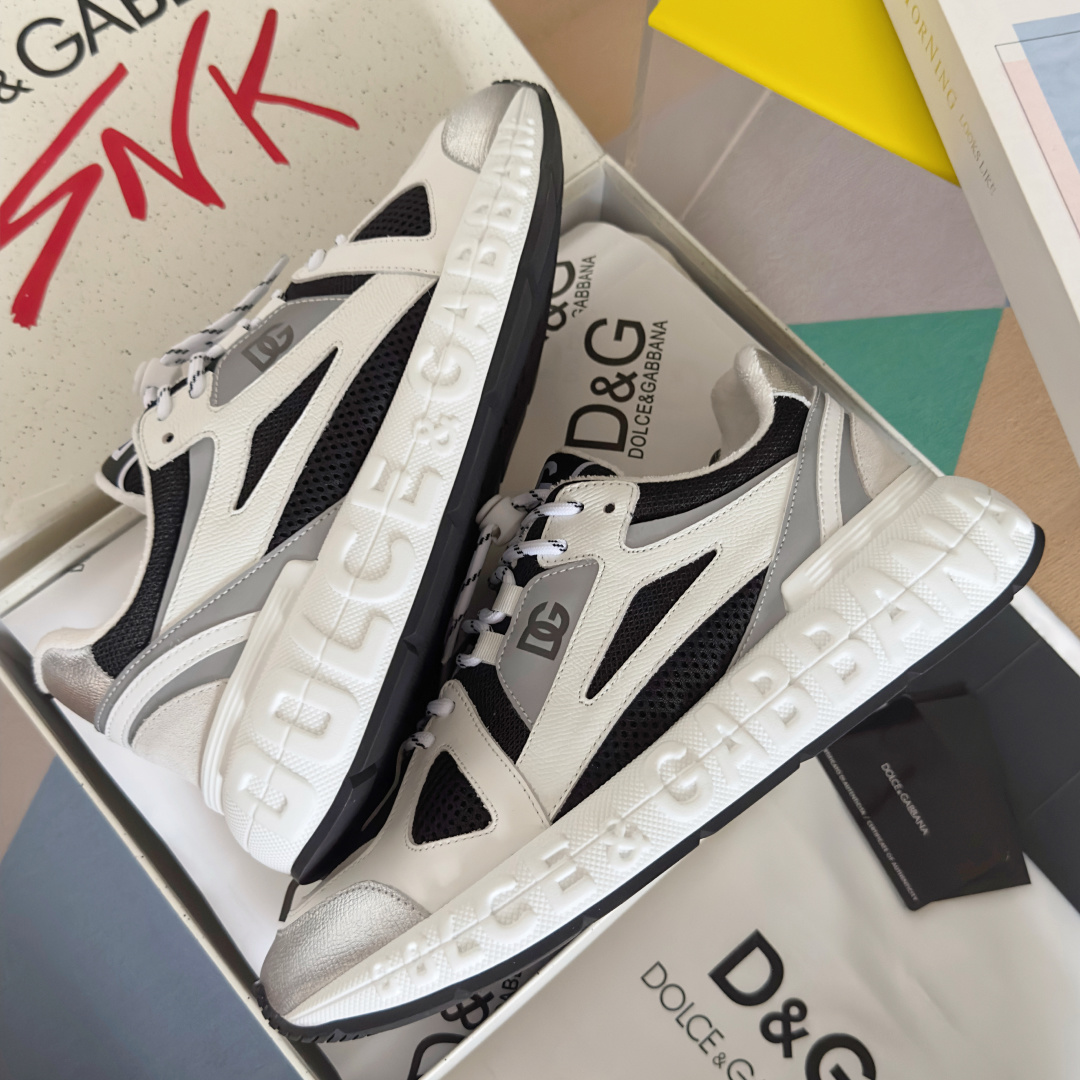 Dolce Gabbana Male Running Shoes Black Breathable M-l-s