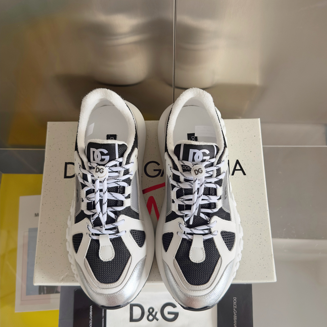 Dolce Gabbana Male Running Shoes Black Breathable M-l-s